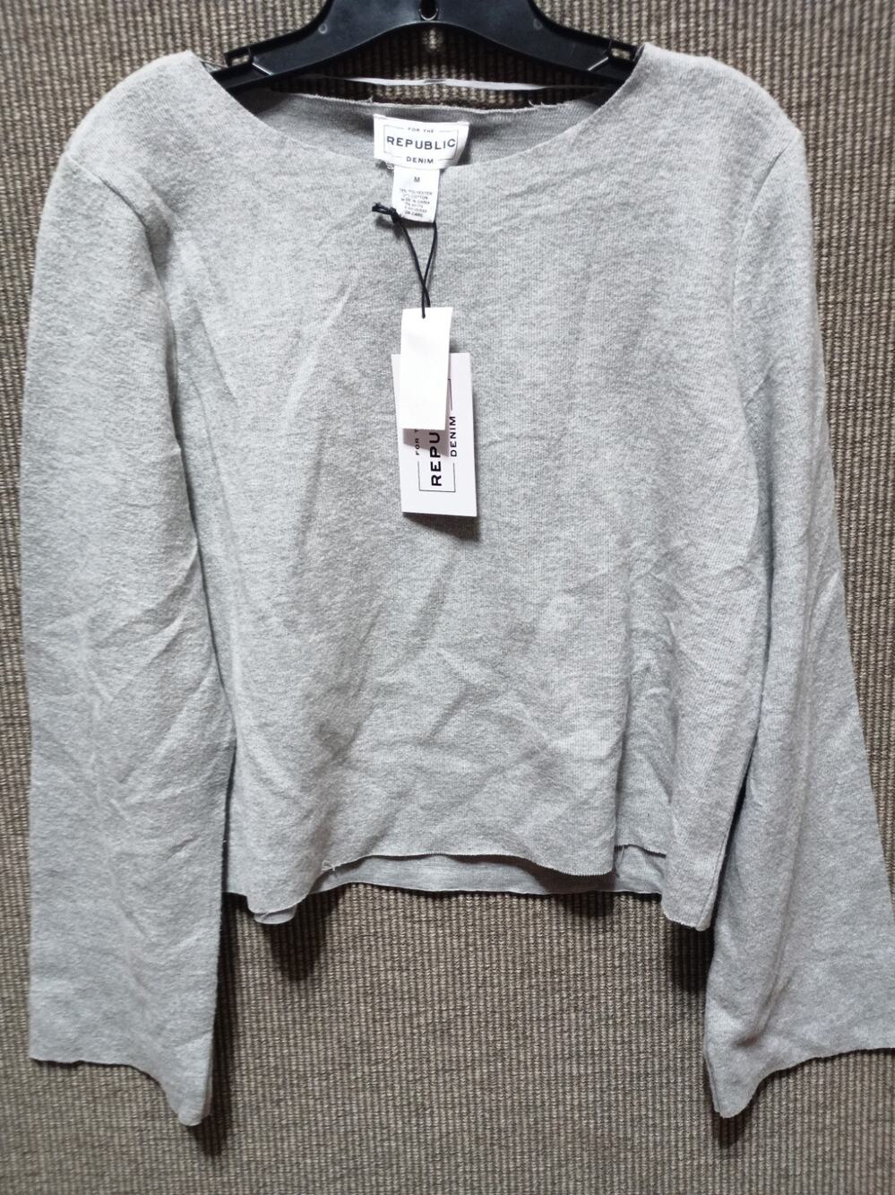 For The Republic Denim Sweatshirt Medium NWT Polyester / Cotton Soft